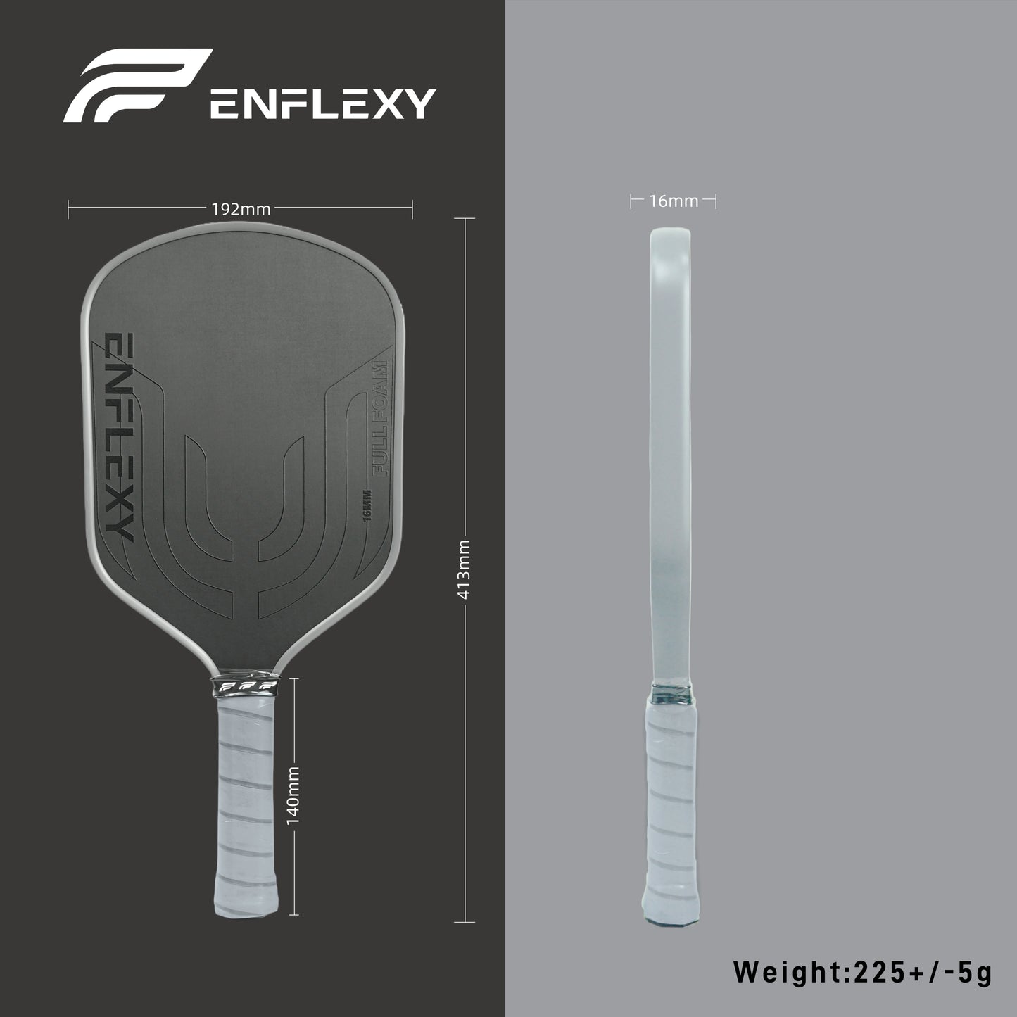 ENFLEXY Full foam core & Toray T700 Carbon fiber pickleball paddle
