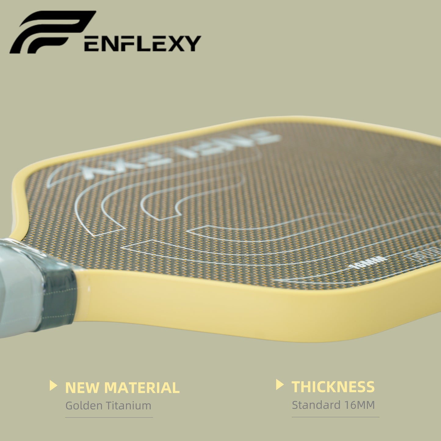 ENFLEXY Full foam pickleball paddle with golden titanium surface