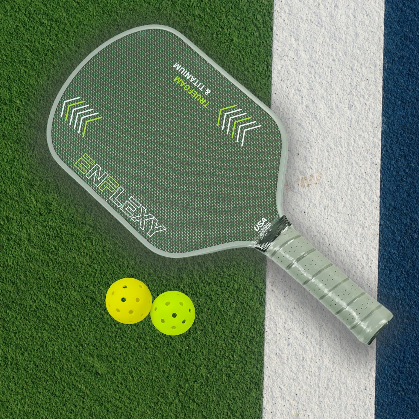 ENFLEXY Truefoam core and Green Titanium surface pickleball paddle