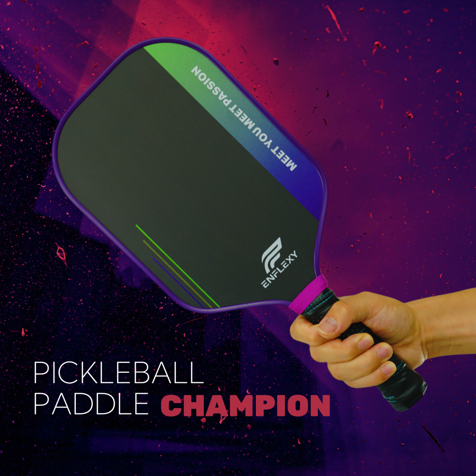 ENFLEXY Honeycomb and EVA foam core & 4 layers Toray T700 Carbon fiber pickleball paddle