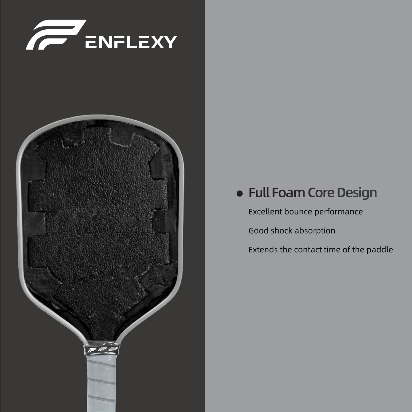 ENFLEXY Full foam core & Toray T700 Carbon fiber pickleball paddle