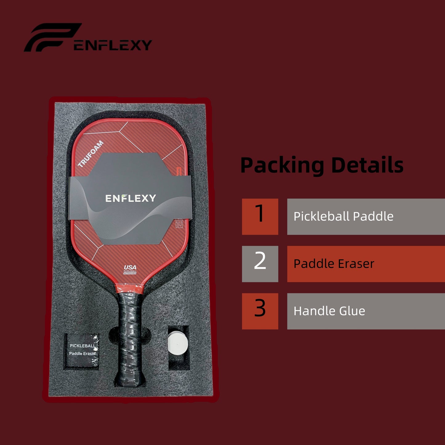 Enflexy Kevlar pickleball paddle with Trufoam core