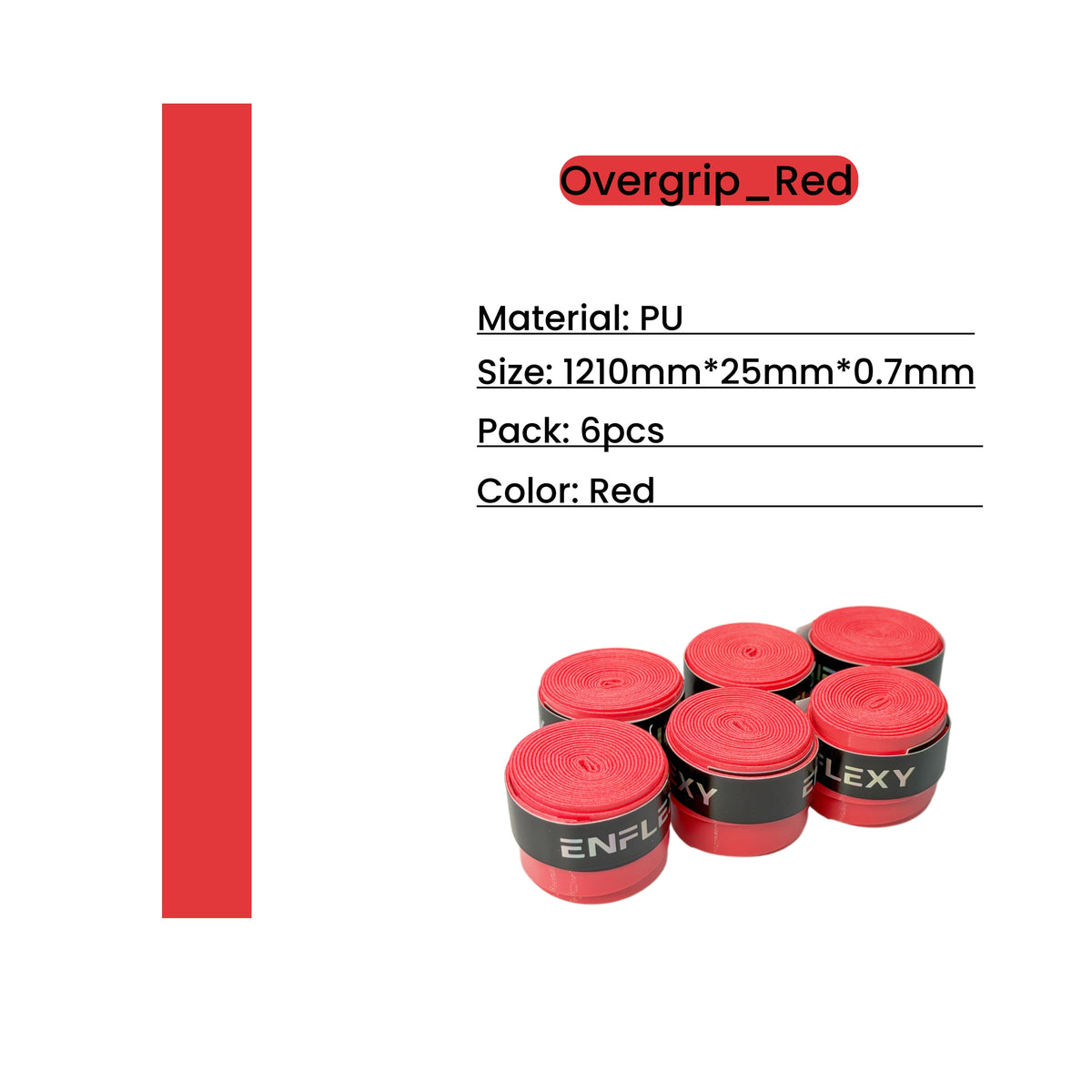 6 pack PU rackets Overgrip