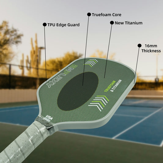 ENFLEXY Truefoam core and Green Titanium surface pickleball paddle