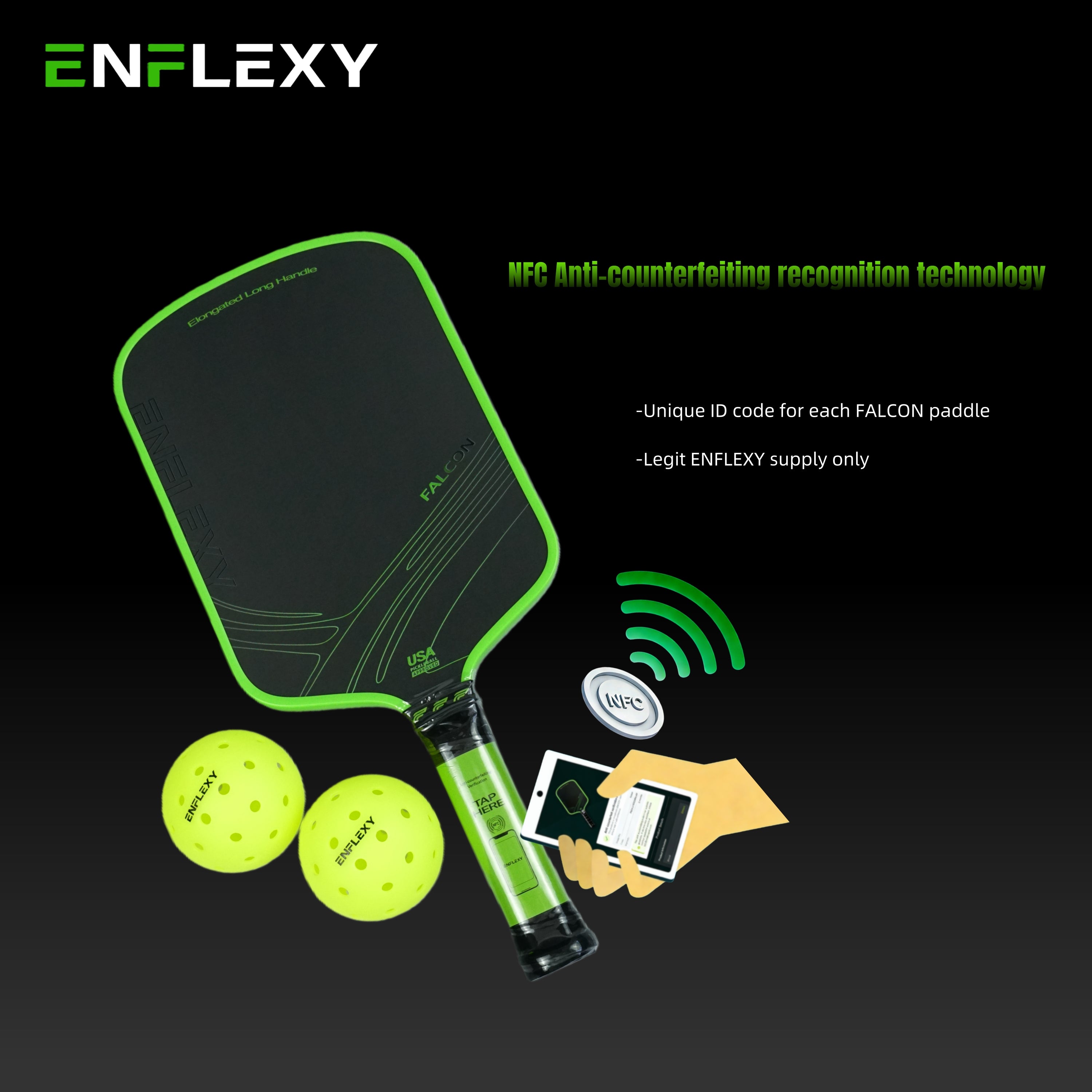 ENFLEXY Falcon series Red foam core pickleball paddle with Toray