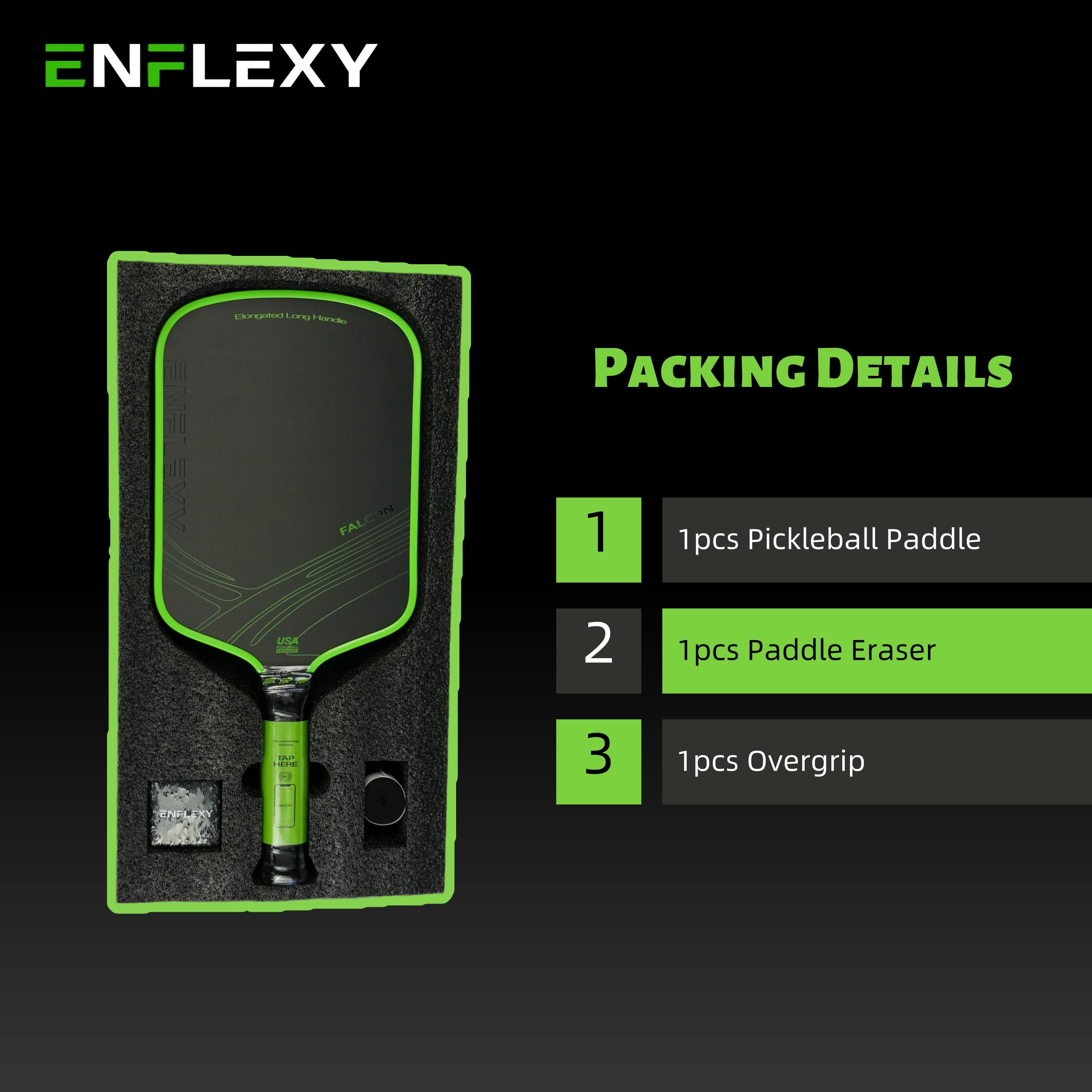 ENFLEXY Falcon series Red foam core pickleball paddle with Toray