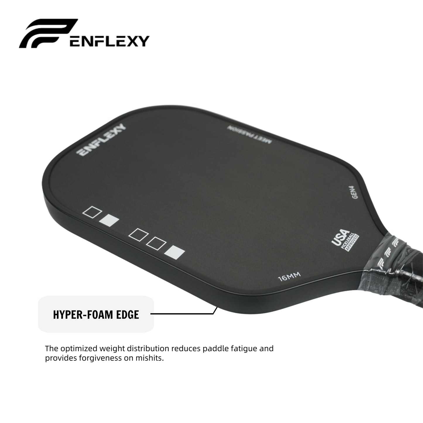 ENFLEXY Honeycomb TFP core & 4 layers Toray T700 carbon fiber pickleball paddle