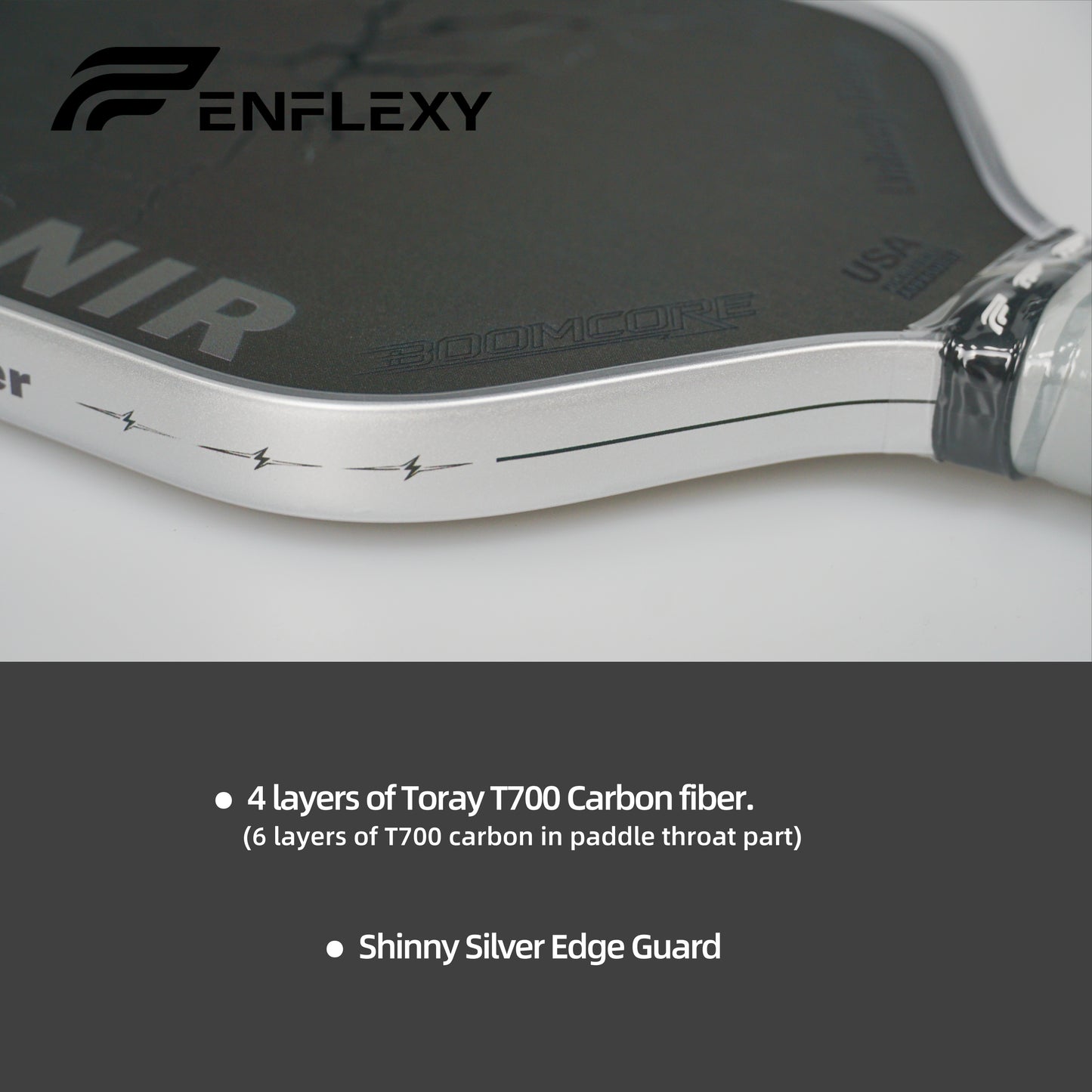 ENFLEXY MJOLNIR Boom core pickleball paddle with Toray T700 carbon fiber