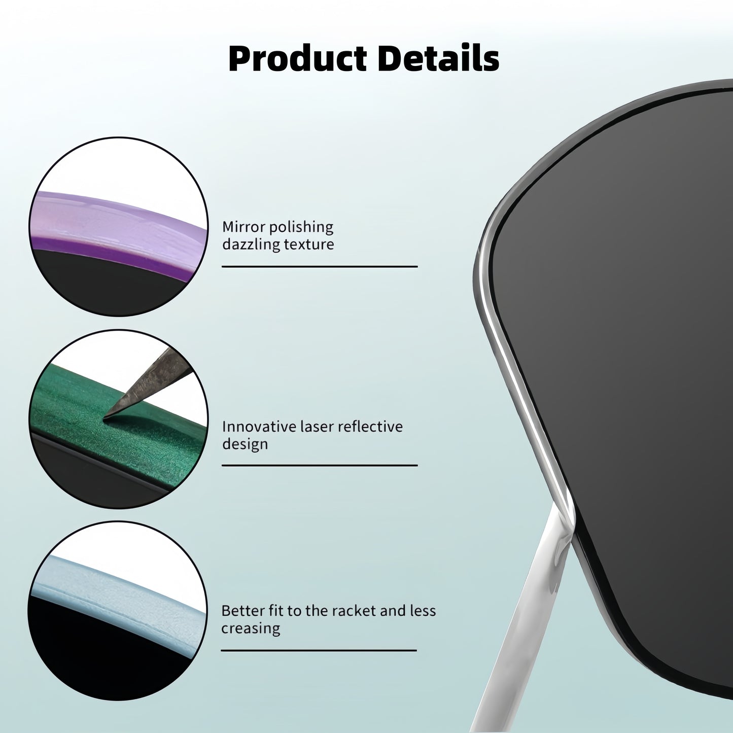 2 units protective TPU edge tape for pickleball paddle