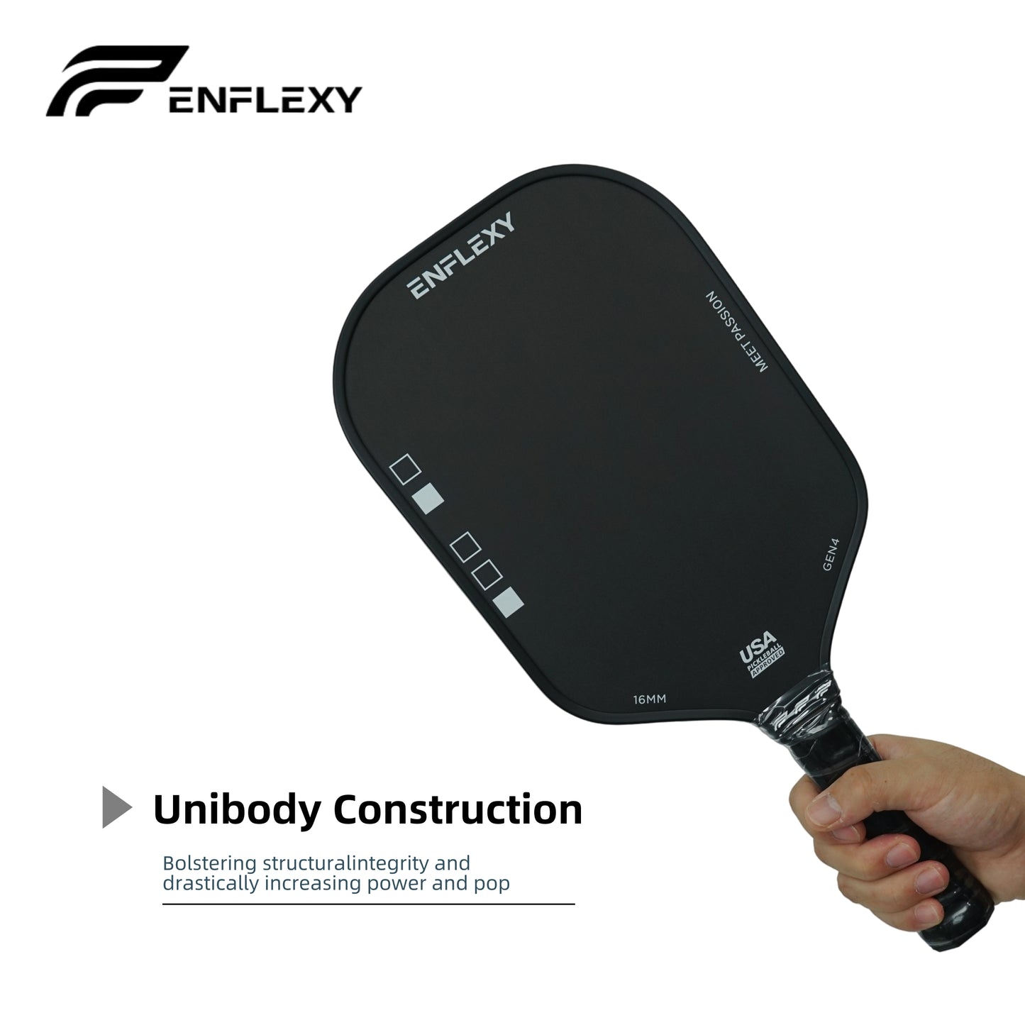 ENFLEXY Honeycomb TFP core & 4 layers Toray T700 carbon fiber pickleball paddle