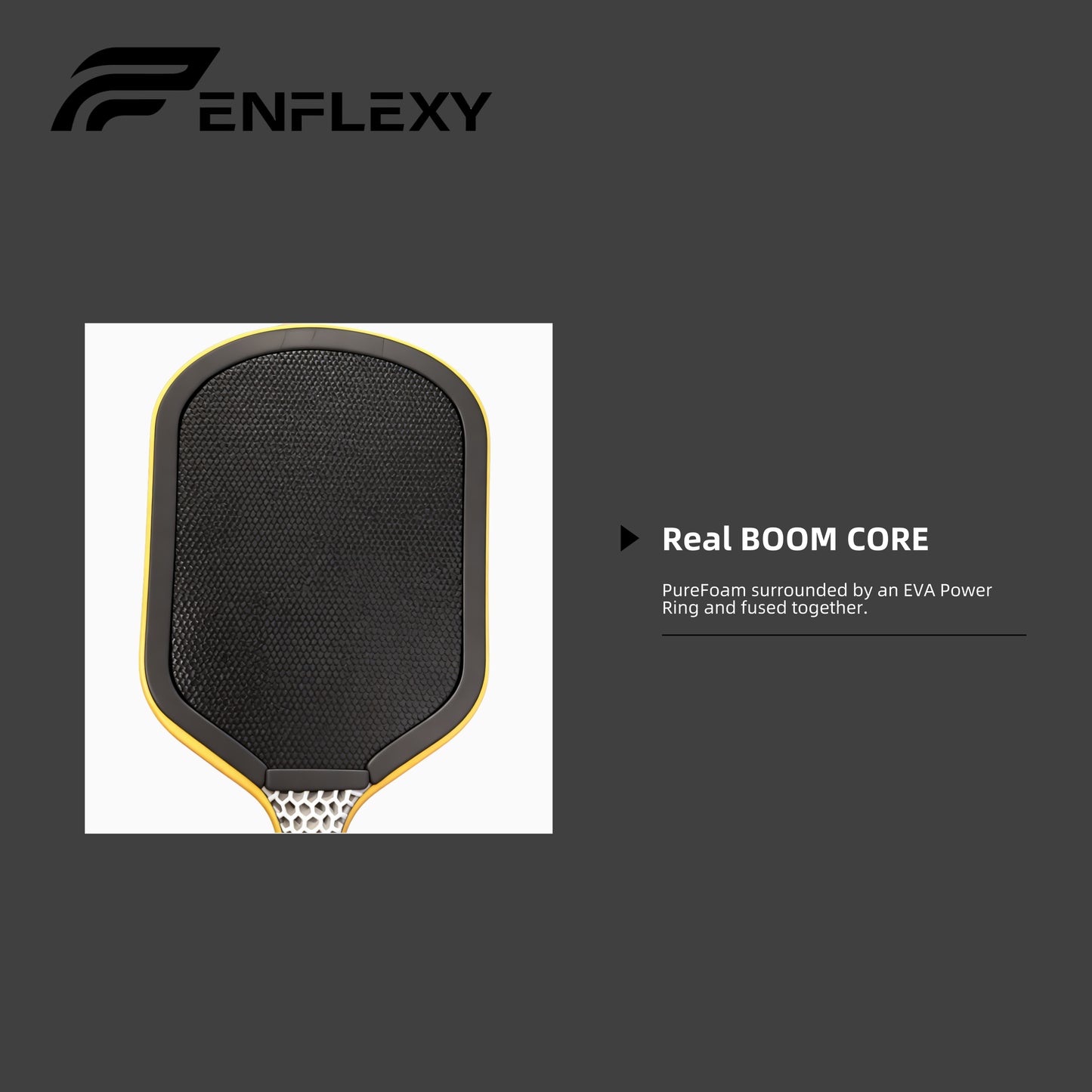 ENFLEXY MJOLNIR Boom core pickleball paddle with Toray T700 carbon fiber