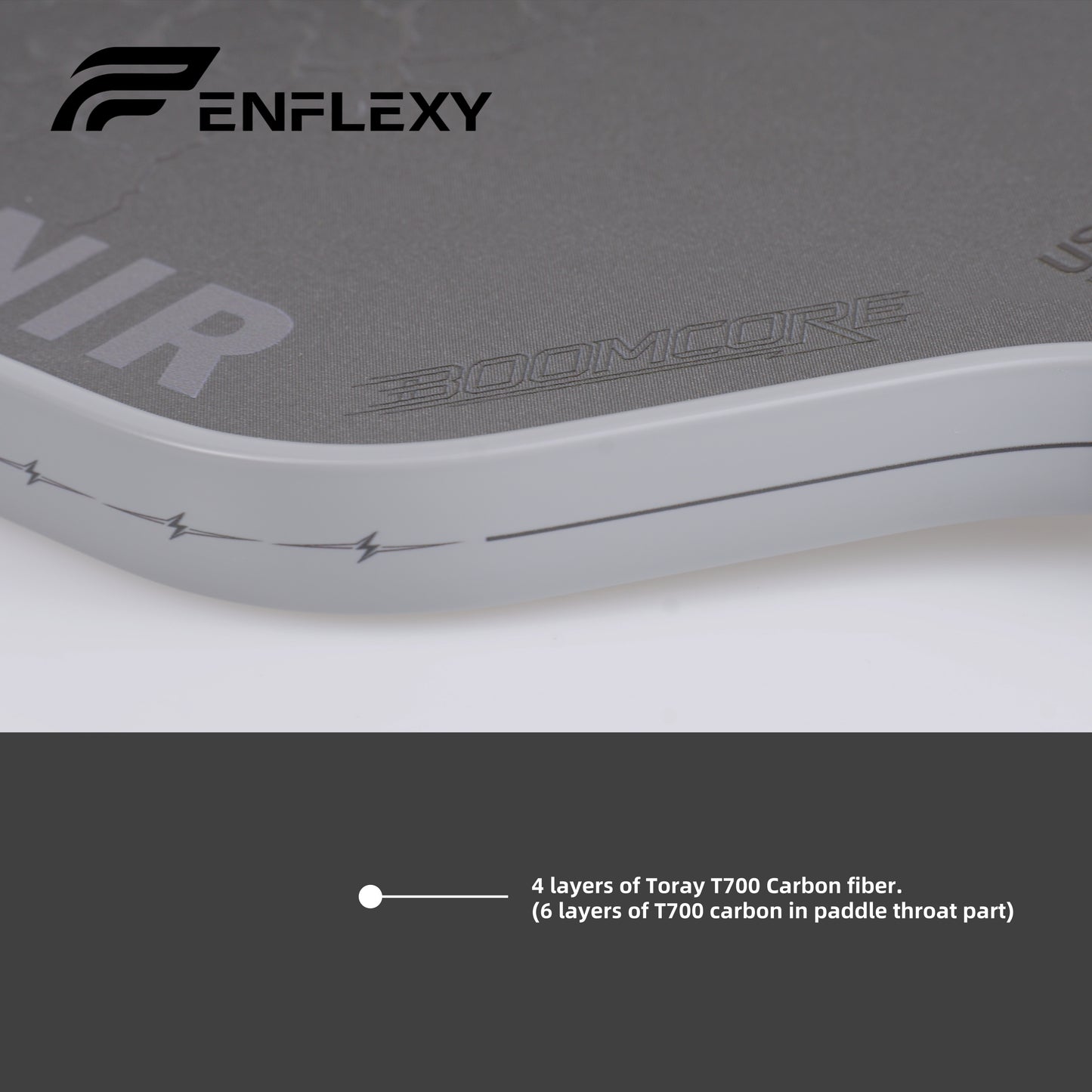 ENFLEXY Mjolnir Boom core pickleball paddle with Toray T700 Carbon fiber