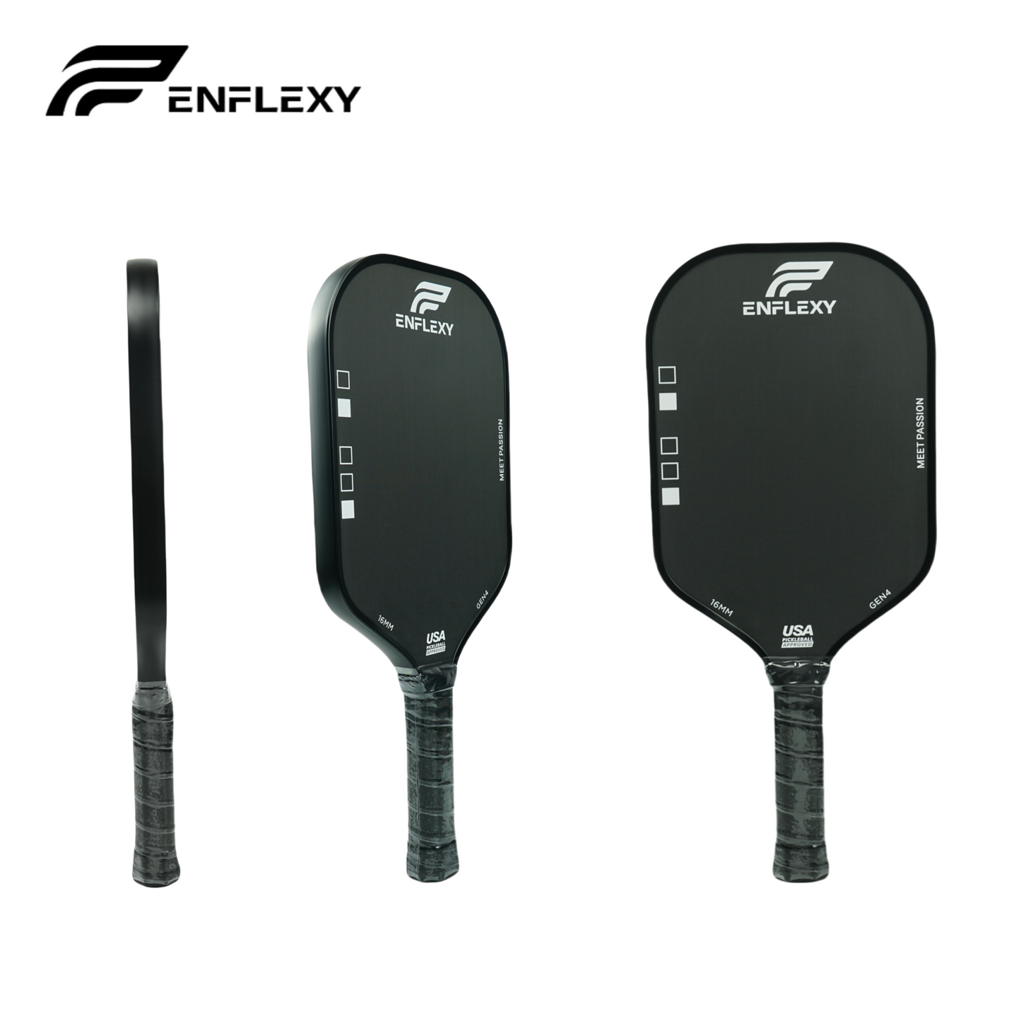 ENFLEXY Honeycomb TFP core & 4 layers Toray T700 carbon fiber pickleball paddle