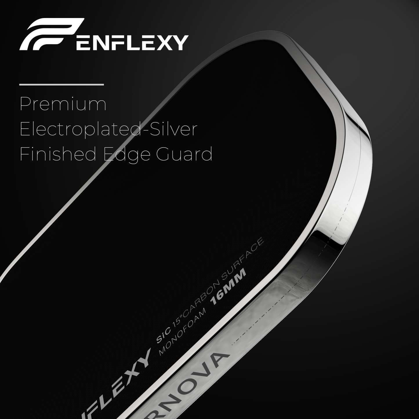 2026 ENFLEXY new Monofoam core Hypernova pickleball paddle with 15° SIC carbon surface