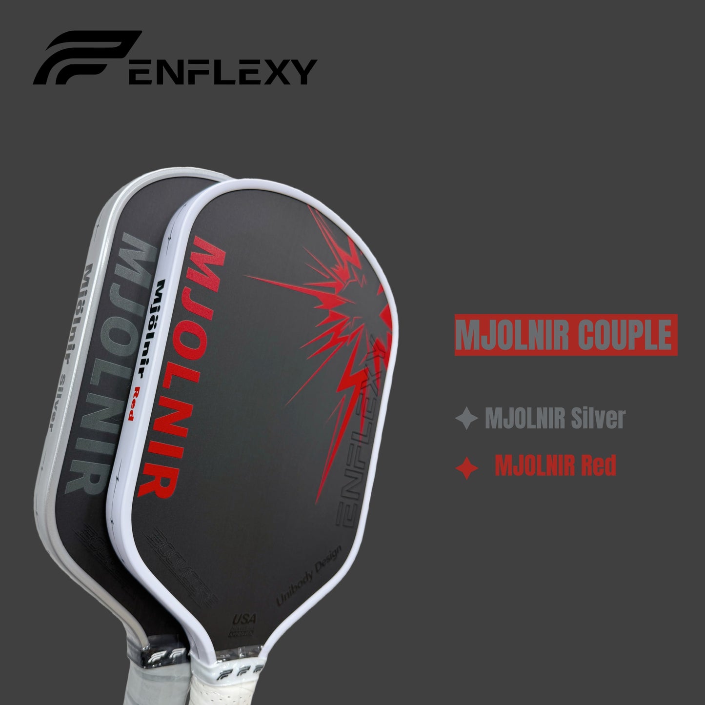 ENFLEXY MJOLNIR Boom core pickleball paddle with Toray T700 carbon fiber