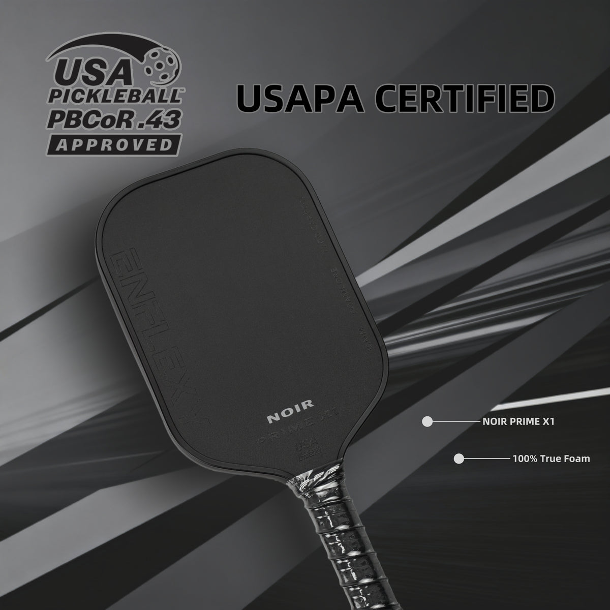 USAPA certified ENFLEXY Noir PRIME X1 Rougher grit Toray T700 Carbon fiber with True foam core